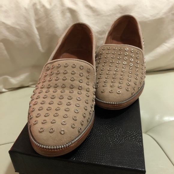 The Kooples Women's Nude Suede Loafer, Low Heel - Picture 2 of 3